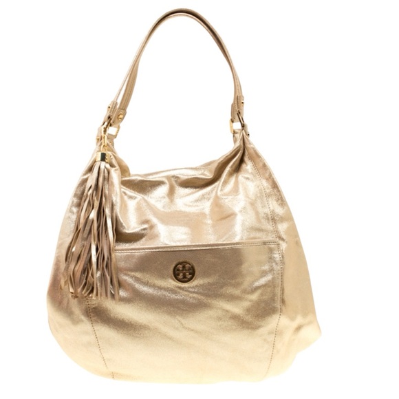 Tory Burch Gold Hobo Bag - Picture 1 of 8